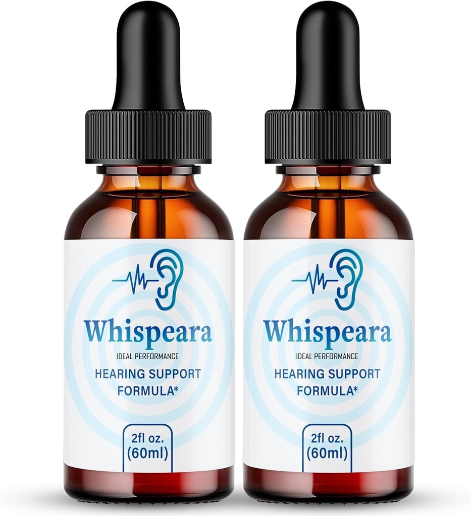 Whispeara Tinitus Relief za zvonjenje ušesa kapljice, prstan jasno Tinitus tekoče kapljice, največja moč, Napredna Formula sluh dopolnilo, uho zvonjenje Tinitus, Whispeara pregledi (2 paket)
