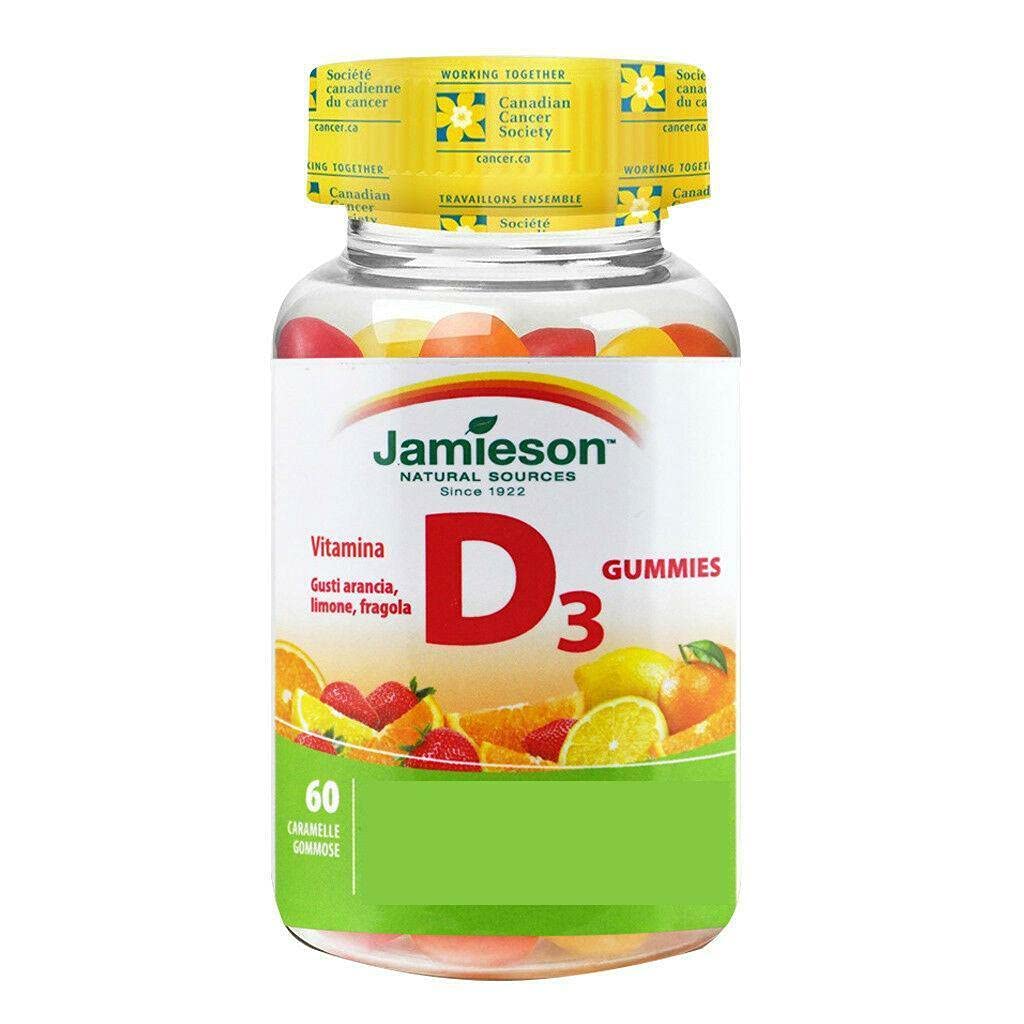 Jamieson Vitamin D Gumies 1000 i.e. - oranžna, jagoda, limona, 60s