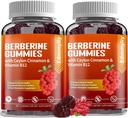 Berberine dodatek s Ceylon Cimet - brez sladkorja organski Berberine 1500mg Gumiji za moške in ženske - Podpora za imunski in metabolizem in energijo