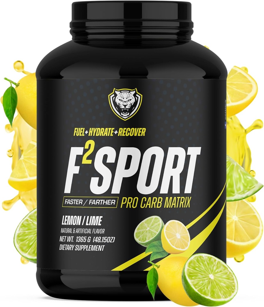 6AM Run F2 Sport Pro Endurance Fuel – Cluster Dextrin® Carb Matrix z elektroliti za tek, usposabljanje in regeneracijo (50 strežb, limona)