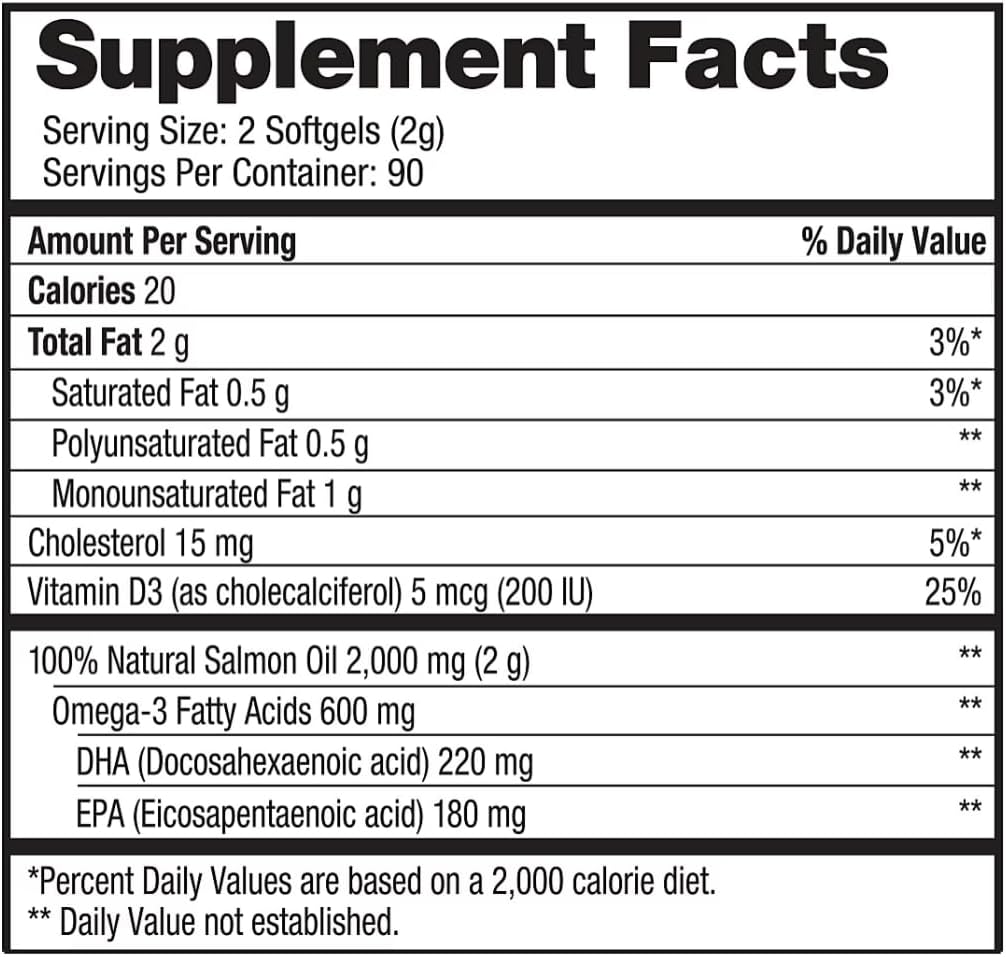 generično čisto Aljaska Omega-3 Wild Aljaska Salmon Oil 1000mg Softgels 180-Count