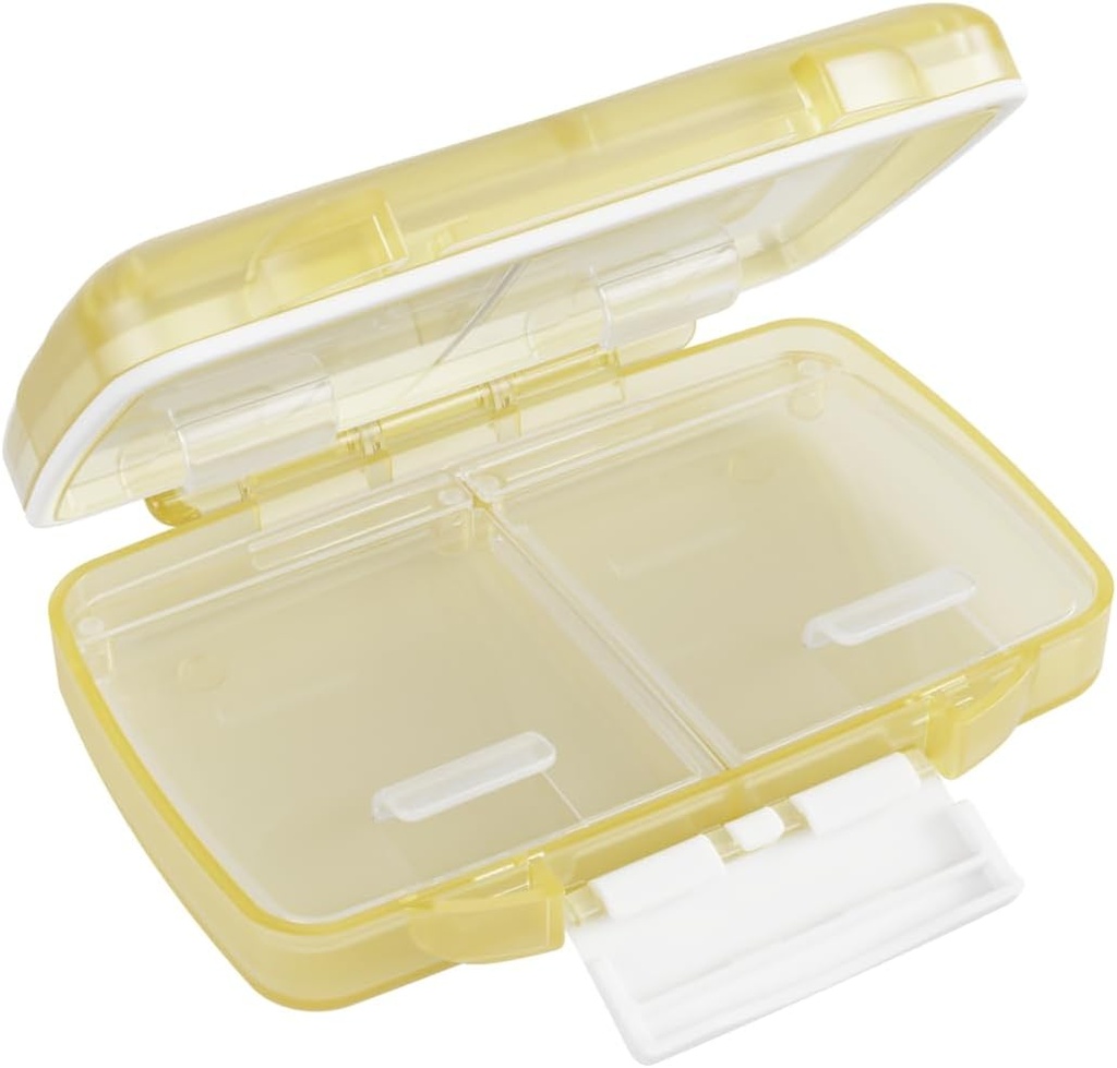 EZY DOSE Vlaga-Proof tablete primer, Medicine Planner, Vitamin Organizator Box, Potovanja prijateljski, Latch-Closure za varno vsebino, 4 Posamezni deli več velikosti s tesnilo, majhna, krema