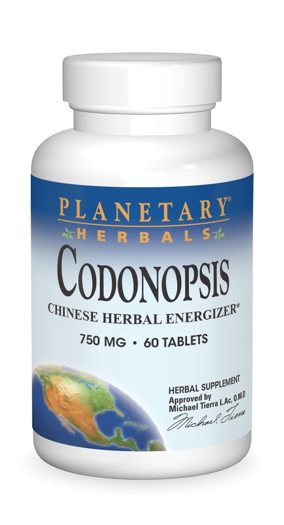Planetarne zeliščne tablete Codonopsis, 750 mg, 60