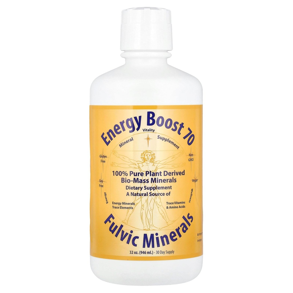 Energija Boost 70 Morningstar Minerali, Fulvic Minerali, 32 oz (946 ml)
