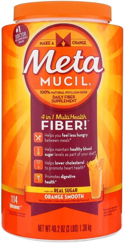 Metamucil oranžna gladka velikost 114 odmerkov