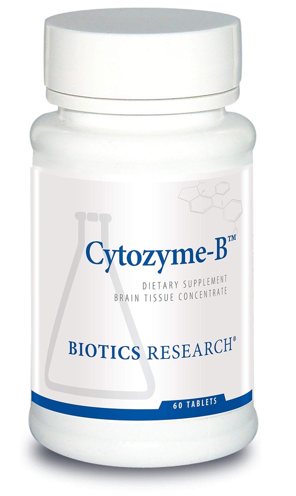 Biotics Raziskave Cytozyme B Podpira zdravje možganov. Raw Lamb Brain, izboljšuje spomin, podpira mentalno jasnost in akuiteto, močan antioksidant dejavnost, SOD, Katalaza, 60 tablet