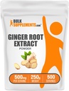 BulkSupplements.com Ginger Root Extract Powder - Ginger Supplement, Ginger Root Powder - Zeliščni dodatek, Gluten Free, 500mg na Serving, 250g (8.8 oz) (Pack of 1)