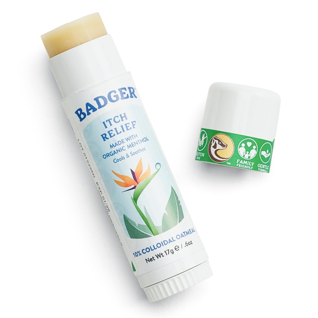 Jazbec Bug Bite Srbeč Relief Stick, Natural & Organic Anti Srbečica krema za hrošča ugrizi, izpuščaji in strupena bršljan, Hiter srbečica Relief kože po ugrizu, deluje odlično, diši super, enostaven za uporabo, .6 oz