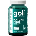 Goli Matcha Mind Gummies - 60 Count - zeleni čaj Leaves Powder s Cognizin za fokus, pozornost in zdravje možganov, Vegan, Non-GMO, Gluten-free & želatina brezplačno.