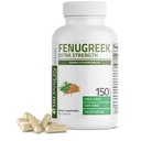 Bronson Fenugreek kapsule v prahu Dodatna jakost, Trigonella Foenum-Graecum, ne-GMO, brez soje, vegetarijanske, 150 kapsul