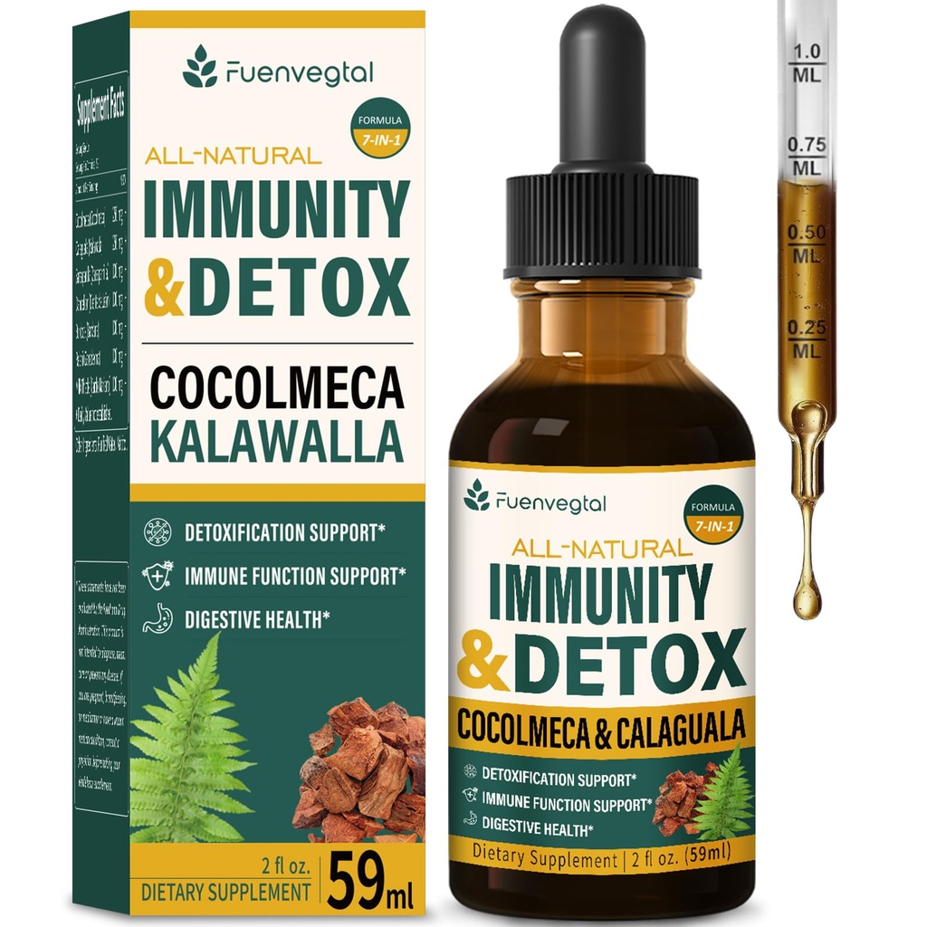 Cocolmeca Bark Immuniteta & Detox kapljica, Herbal Extract s Polipodium Leucotomos Sarsaparilla mleko Thistle dodatek podpora razstrupljanje, imunski sistem, prebavnega zdravja. 2oz