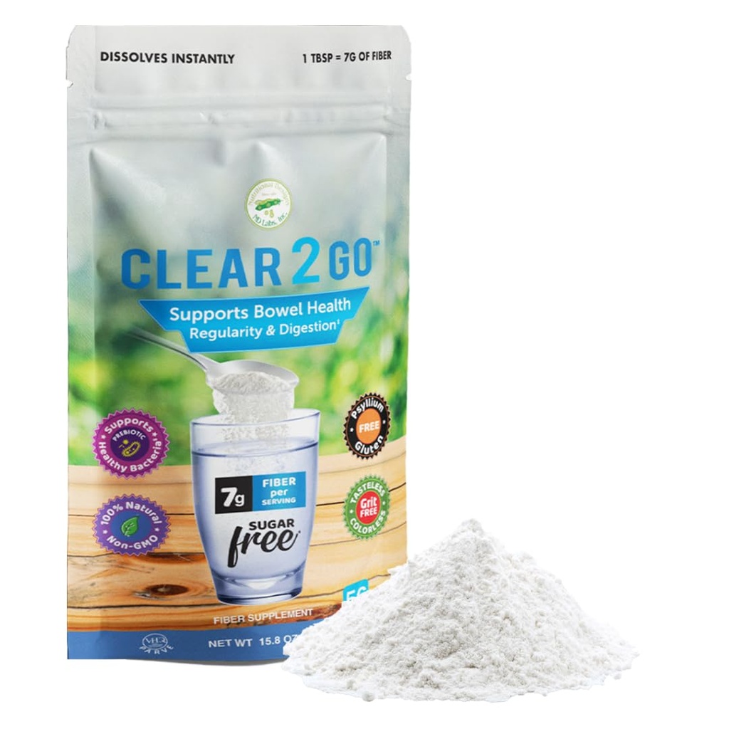 Prehranske oblike Prebiotične Fiber Supplement Powder - Inulin Topen Fiber - All Natural Sugar & Gluten Free Dietary Fiber - Dnevna Fiber za Bowel Health Clear 2 Go - 15,8 Oz