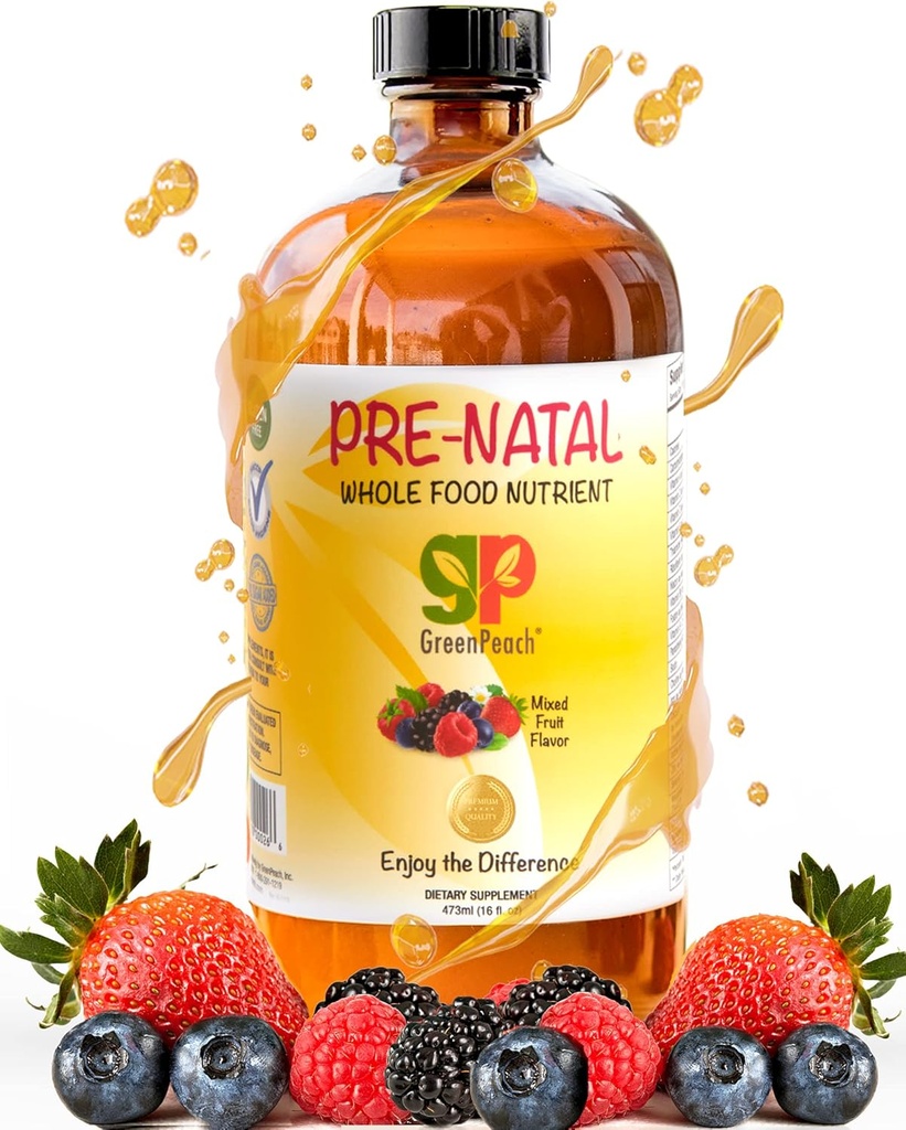 Ekološka tekočina Prenatalni Vitamini za ženske - prednatalni železov in folat, prednatalni multivitamin za ženske, ženski prednatalni multivitamin, veganski prednatalni Halal Košir Prijazno prednatalni vitamin, 32