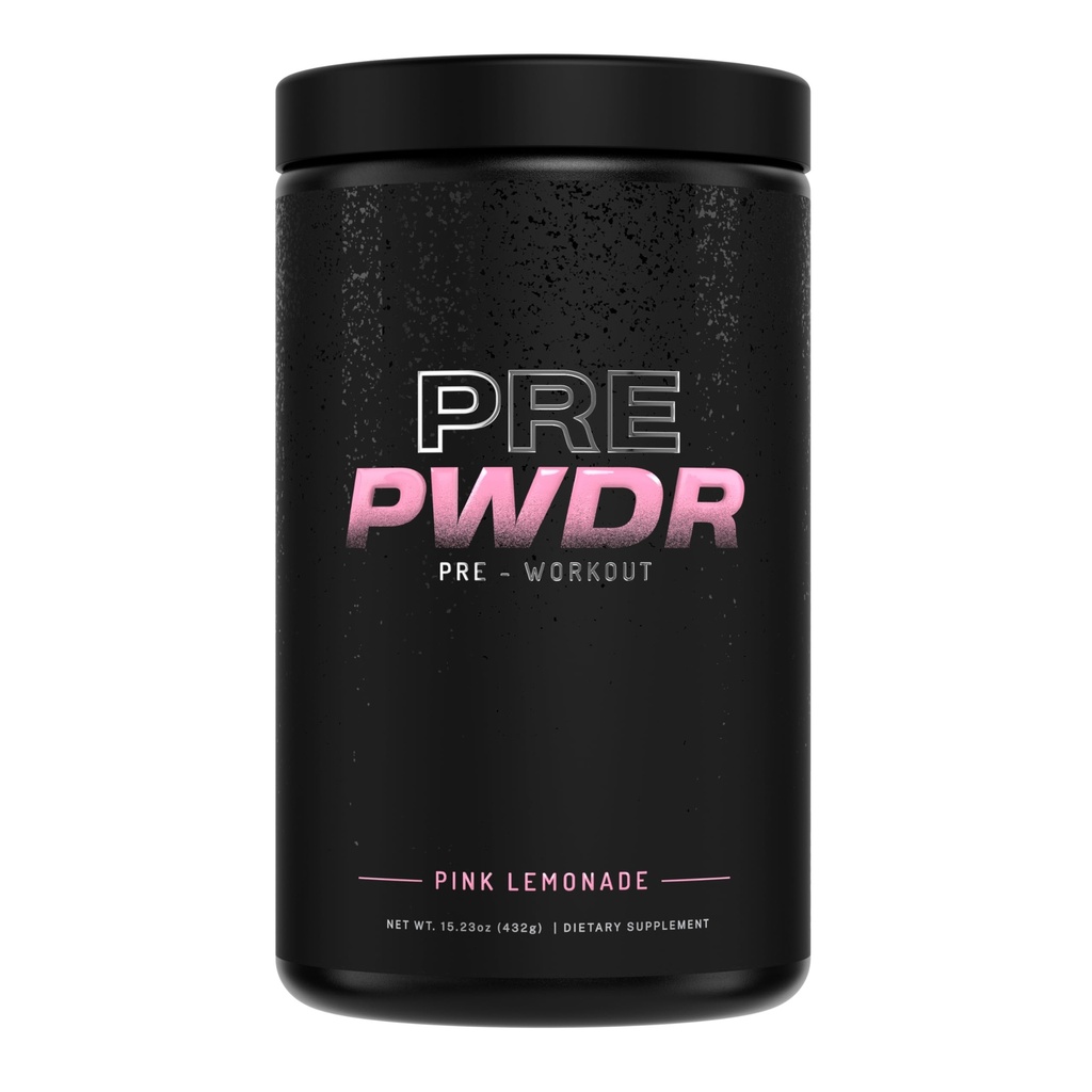 PWDRS pred-workout prah, Vse naravno Pred vadbo za energijo, črpalko, vzdržljivost in moč, s kofeinom (Pink limonada)