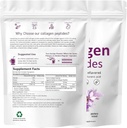 več kolagenskih peptidov, tip I, II, III, V, X, nearomatizirani, 1 lb (453,6 g), z biotinom, vitaminom C, hialuronsko kislino, hranjenim s travo, pastorejam