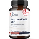 Designs for Health Curcum-Evail 400 - Biorazpoložljive Kurkumin dodatki - Evail Emulzification Technology - Curcumin C3 Complex with Turmeric Oil + Vitamin E, Non-GMO (120 Softgels)