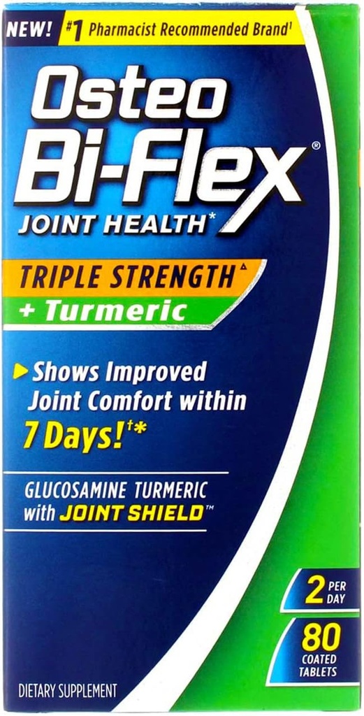 Osteo Bi-Flex Trojna moč + Kurkuma, 80 Število (Pack po 2)