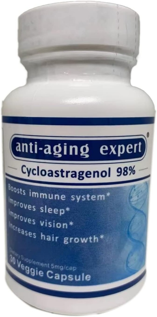 Cikloastragenol 98% Mikronizirani Telomere Dodatki 5mg, 30 Vegetarijanske kapsule, 1 steklenica