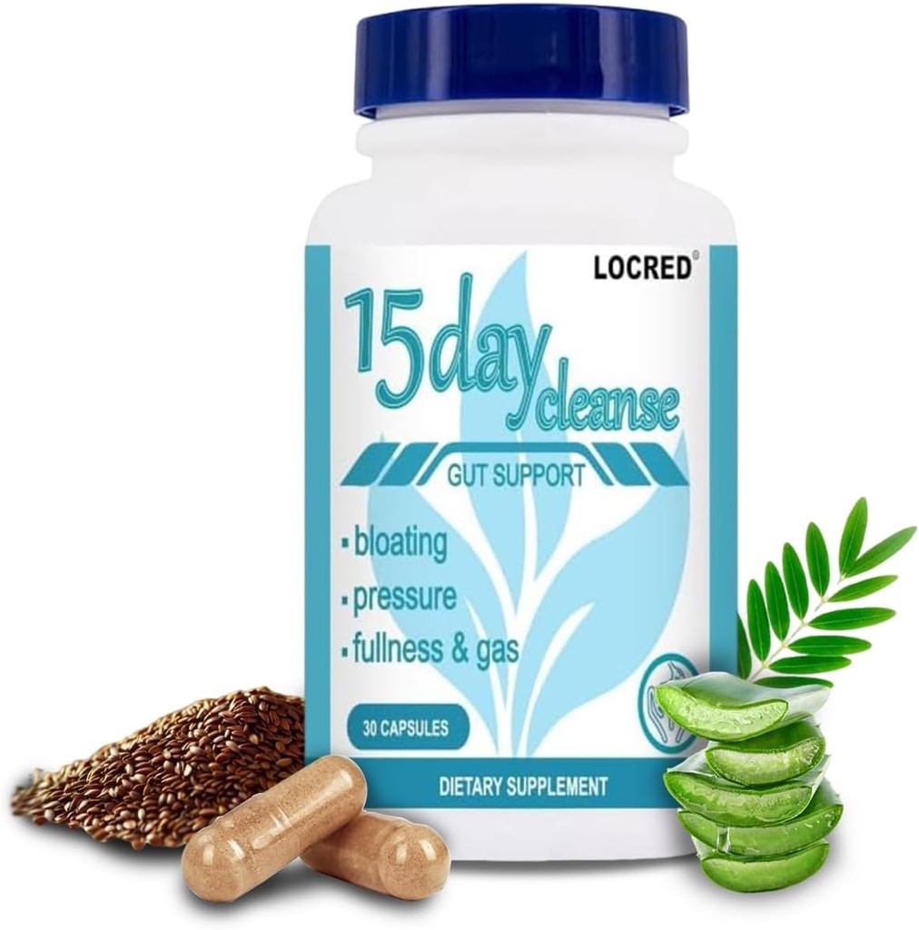 15-dnevno čiščenje kapsule, barvno čiščenje detox in Gut Zdravje za ženske in moške, s Senno, Cascara Sagrada & Psyllium Husk,30 Kapsule