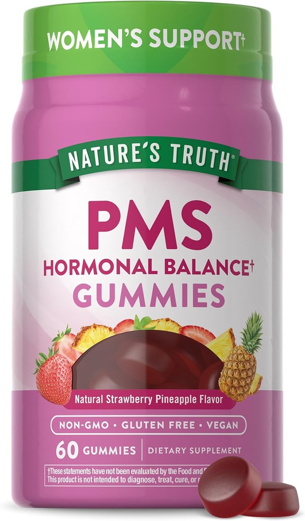 Narava resnica PMS Hormonal Balance Podpora Gumies za ženske 