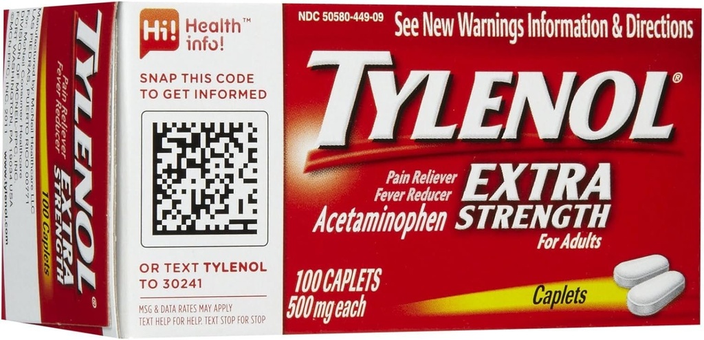Tylenol Extra Strength Pain Reliever & Fever Reductor Caplets- 100 Count