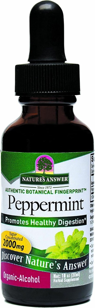 Narava je odgovor Peppermint Leaf z organskim alkoholom, 1-Fluid Ounce 