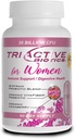 Triaktivna biotika Essential Source za ženske - probiotiki za ženske z 18 sevi, Organic VitaFiber Prebiotic & Cranberry za prebavno podporo, Imuna Defense, urinarno, vaginalno zdravje - 90 kapsul