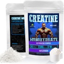 HERBALIOUS Kreatin monohidrat Mikroniziran prašek – 5g na postrežbo za moč, moč in zmogljivost – nearomatizirana, ne-GMO Formula – 100 Serving, 500g