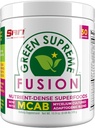 SAN Nutrition's Green Supreme Fusion Mešanica antioksidant: Super Greens Smoothie Mix z Spirulina, Klorella, Adaptogene gobe, 30 Serving