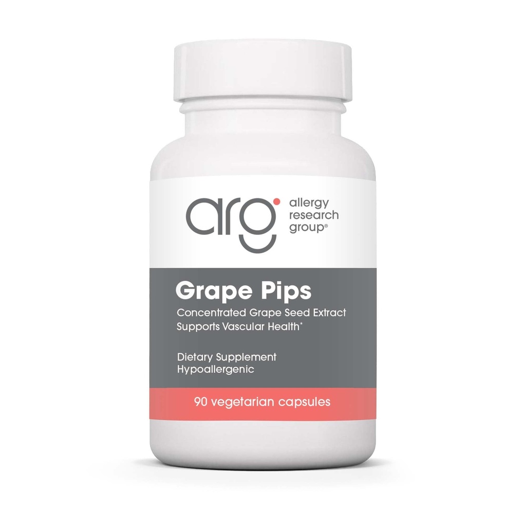 Alergija Raziskovalna skupina Grozdni Pips - Grozdno seme ekstrakt, Proantocianidini, Polifenoli, Zeliščni dodatek, Organic, 300 mg Kapsule - 90 Število