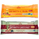 Infinity Greens Bundle, 1 Box Green Superfood Bars (12 pakiranje), 1 Box Organic Vitamin C Prigrizki (12 pakiranje)