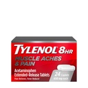 Tilenol 8 ur Mišične bolečine in lajšanje bolečine Razširjene tablete Release z 650 mg acetaminofen, Fever Reducer & Pain Medicine za mišice, sklepov, telo, in backache bolečine Relief, 24 števec