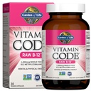 Vrt življenja Vitaminska koda Surove B-12-30 Kapsule, 1.000mcg Cela hrana B12 Metilkobalamin za energijo, Vegan Metilkobalamin Vitamin Plus Probiotiki in encimi, Gluten brez dodatkov