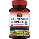 Vitalitown Magnezijev kompleks Dodatek 500mg - NSF Certified Magnezijev Glycinat, Malate, Taurat & Citrat - Chelllirana visoka absorpcija in nežna na želodcu - Vegan Ne-GMO 120 kapsul