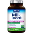 Prirojena Vitalnost Ekološka Milk Thistle Supplement, 300mg Extract, 80% Silymarin Flavonoidi, zdravje jeter, Detox & čiščenje, Izdelano v ZDA, Non-GMO, 120 Veggie kapsule