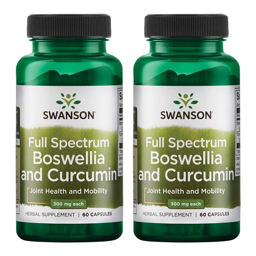 Swanson Full Spectrum Boswellia & Curcumin Natural Wellness Formula - (60 kapsul) (2 pakiranji)