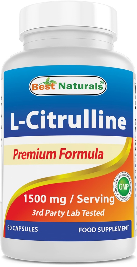 Najboljše naravne kapsule L-Citrulin - 1500 mg/Serving - brez glutena - 90 kapsul (število 90)
