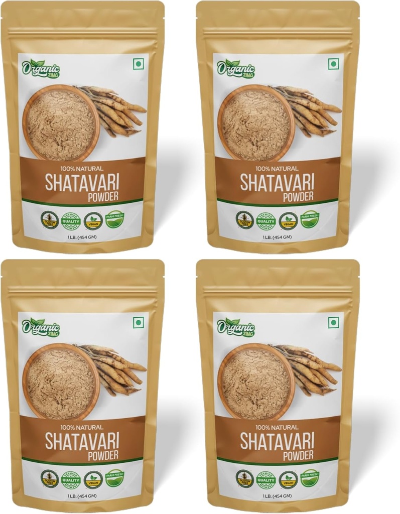 Sprejmite svojo vitalnost: Hranite svojo žensko esenco s Shatavari Powder Organic Mešanica - 16 Ounces (Pack of 4) - Čista in naravna Ayurvedic za holistično žensko zdravstveno podporo