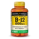 MASON NARAVNA B12 1000 mcg hitre tablete za zdravo pretvorbo hrane v energijo, 200 dnevna dobava