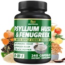 BMVINVOL Psyllium Husk Fiber Supplement with Fenugreek, Apple Cider Vinegar, Turmeric, Ginger, Black Pepper- Digestion Health Support - 240 Capsules
