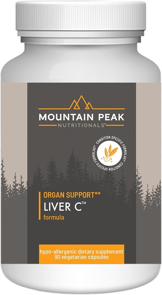 Mountain Peak Nutritionals Jetra C - Organski dodatek pomaga ohranjati zdravo delovanje jeter in proizvodnjo energije - w/Siliphos® & Gobe - Hypoallergenic Dietary Supplement (90 vegetarijanske kapsule)