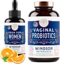WINDSOR BOTANIKALI Vaginalni probiotiki in liquid železa dodatek ženske zdravstvene podpore paket