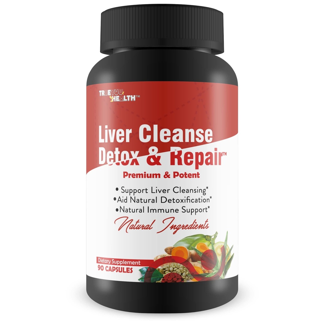Jetrna čistila Detox in popravila - Jetra, ledvice, & Colon Cleanse - Zeliščna jetrna podpora dodatek z Dandelion Root, Aloe, Kurkurja, Ginger - Spodbujanje zdravja jeter naravno