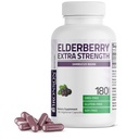 Bronson Elderberry Extra Jakost, Podpira Zdrav imunski sistem in antioksidant zaščito, Ne GSO, 180 Vegetarijanske kapsule