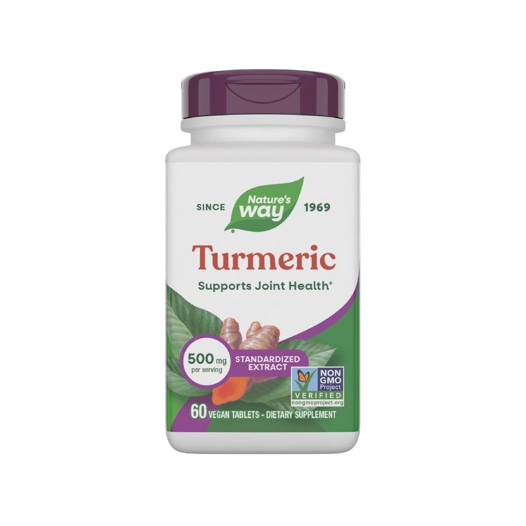 Naravne poti Kurkumer, Premium Extract, Podpira skupno zdravje*, Standardizirano na 95% Curcuminoidi, 500 mg Serving, Non-GMO Projekt Preverjeni dodatki, 60 Tablete (Packaging May Vary)