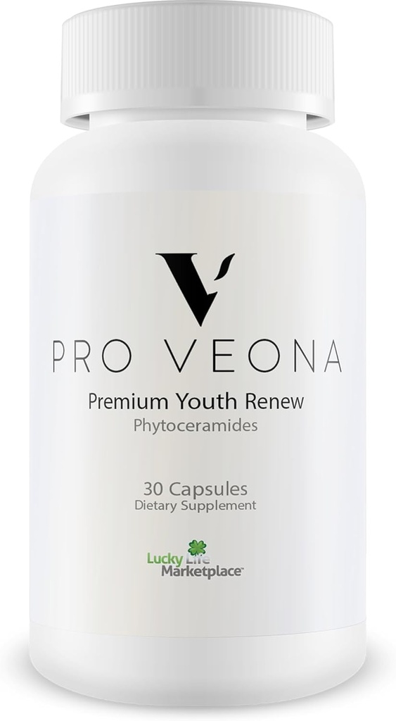 Pro Veona Phytoceramids - Premium Phytoceramids dodatek z esencialnimi vitamini - podpora mlajši videti zdravo kožo - pomoč zmanjšati suho kožo in izboljšati hidracijo - spodbujanje proizvodnje kolagen