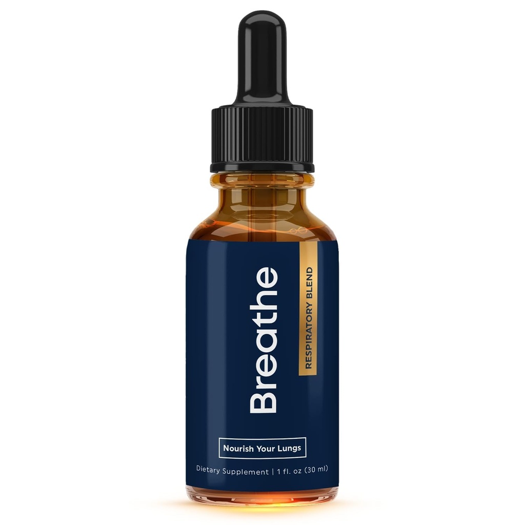 BREATHE 8-IN-1 Mullein kapljice za Lungs & Airways (1 fl. oz.): Peppermint, Thyme, & Mullein Leaf Extract za pljuča Detox za kadilce - Break up Mucus & Breake Clear - GSO-free & Made v ZDA