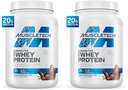 MuscleTech Grass Fed Whey Protein Powder for Muscle Gain, Rastni hormon Prost, Ne-GMO, Gluten Prost, 20g Beljakovine + 4,3g BCAA, Trojna čokolada, 1,8 lbs (Pack po 2)