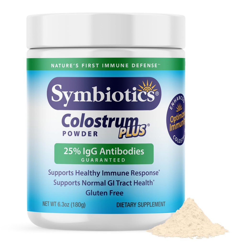 Simbiotiki Colostrum Plus Powder dodatek za podporo imunitete, 6.3 Ounces (180 g)