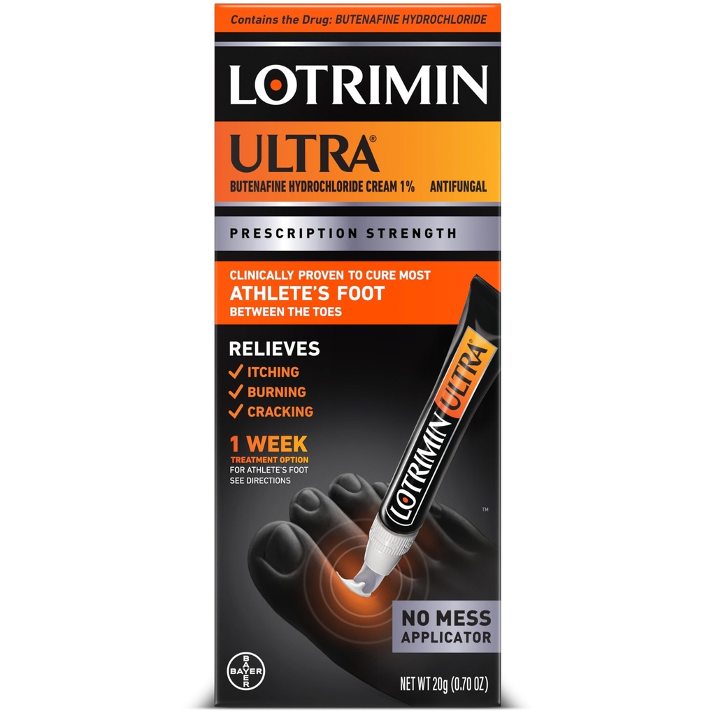 Lotrimin Ultra brez aparata za dotik, 1 Teden Athlete's Foot Treatment Cream. Predpisovanje Moč butenafine Hidroklorid 1%,Cures Most Athlete je stopalo med prsti,Antifungal,0,7 oz (20 Gram)
